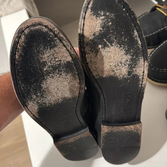 Black 10 1/2 Maus & Hoffman loafers. - Picture 3 of 3